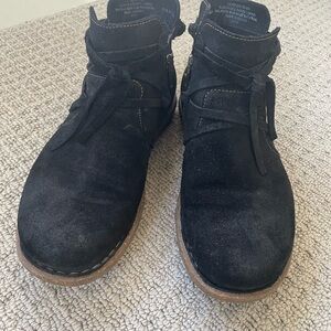 Born Black Suede Ankle Boots